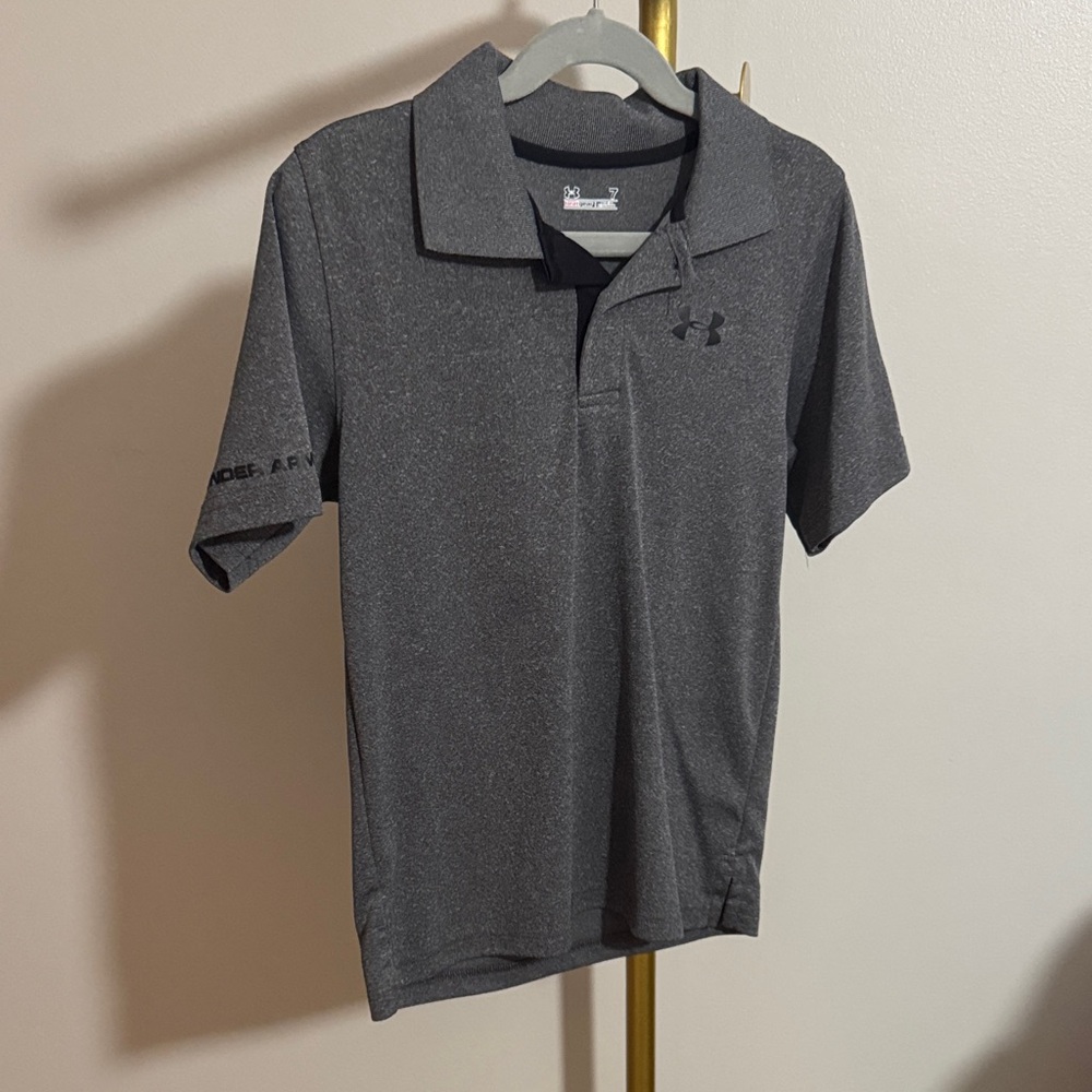 Under Armour kids  Charcoal Polo Shirt